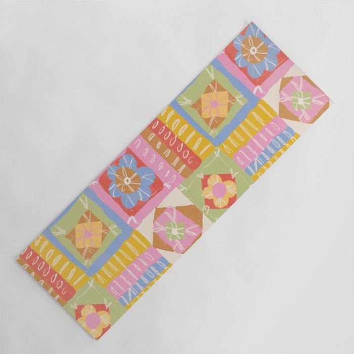 Crochet Patchwork Yoga Mat Gallery Image 1