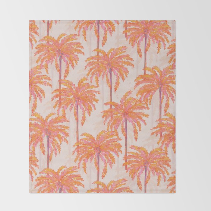 Sunset Palm Throw Blanket Gallery Image 2