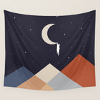 Cat Landscape 176 Hang on the Moon Wall Tapestry Gallery Image 4
