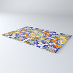 Summer,citrus,mosaic,lemon fruit,Mediterranean art Rug Gallery Image 3
