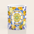 Summer,citrus,mosaic,lemon fruit,Mediterranean art Coffee Mug Gallery Image 4