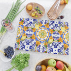Summer,citrus,mosaic,lemon fruit,Mediterranean art Cutting Board Gallery Image 2