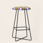 Summer,citrus,mosaic,lemon fruit,Mediterranean art Stool Gallery Image 1