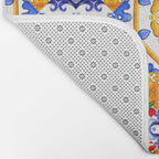 Summer,citrus,mosaic,lemon fruit,Mediterranean art Bath Mat Gallery Image 2