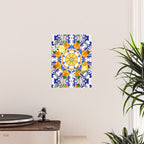 Summer,citrus,mosaic,lemon fruit,Mediterranean art Poster Gallery Image 2