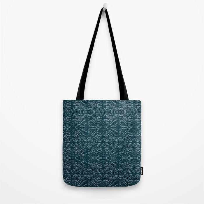 Celestial Stars Art, Teal Green, Boho Wall Art Tote Bag Gallery Image 2