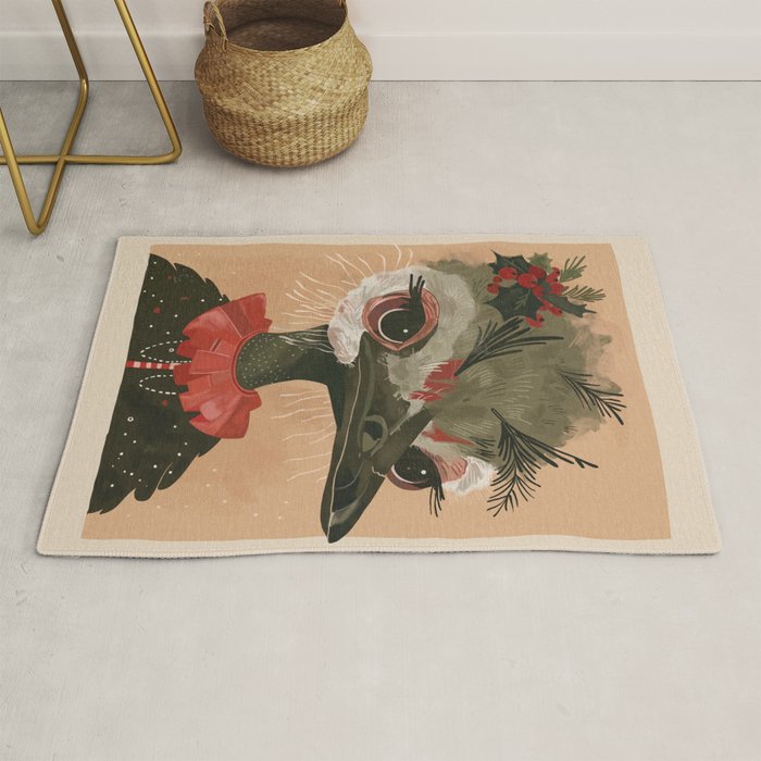 Festive Ostrich Rug Gallery Image 1