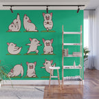 Pig Yoga Wall Mural Gallery Image 1