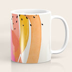 Mid Century Modern Abstract Colorful Art Ombre Magenta Yellow Circles Raindrops Geometric Pattern Coffee Mug Gallery Image 1