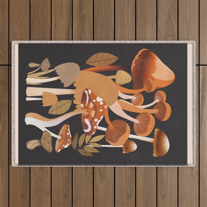 Mushrooms 1 Outdoor Rug Gallery Image 1