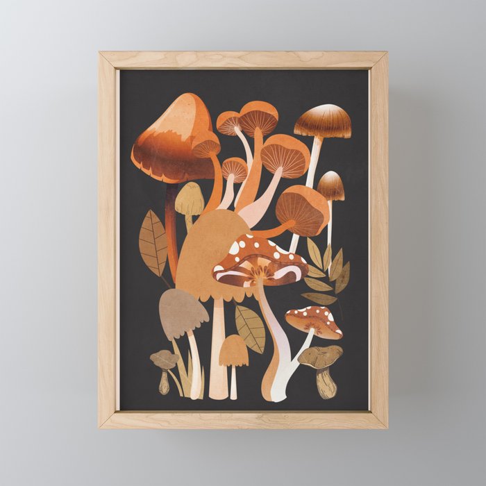 Mushrooms 1 Mini Art Print Gallery Image 1