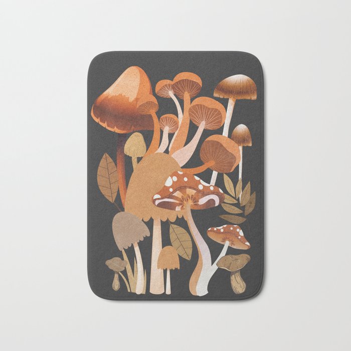 Mushrooms 1 Bath Mat Gallery Image 1