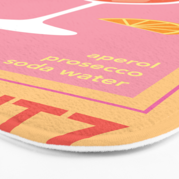 Aperol Spritz Cocktail Bath Mat Gallery Image 3