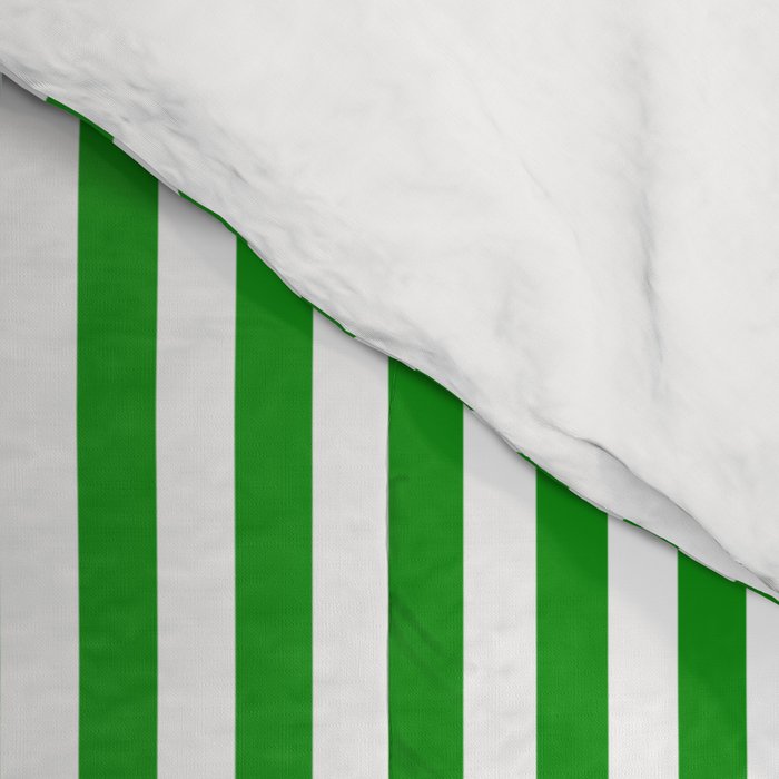 Green and White Stripes Pattern Comforter Gallery Image 4