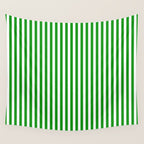 Green and White Stripes Pattern Wall Tapestry Gallery Image 4