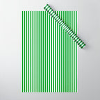 Green and White Stripes Pattern Wrapping Paper Gallery Image 1