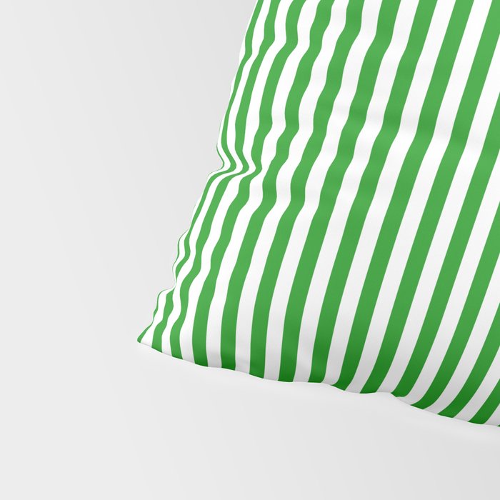 Green and White Stripes Pattern Pillow Sham Gallery Image 4