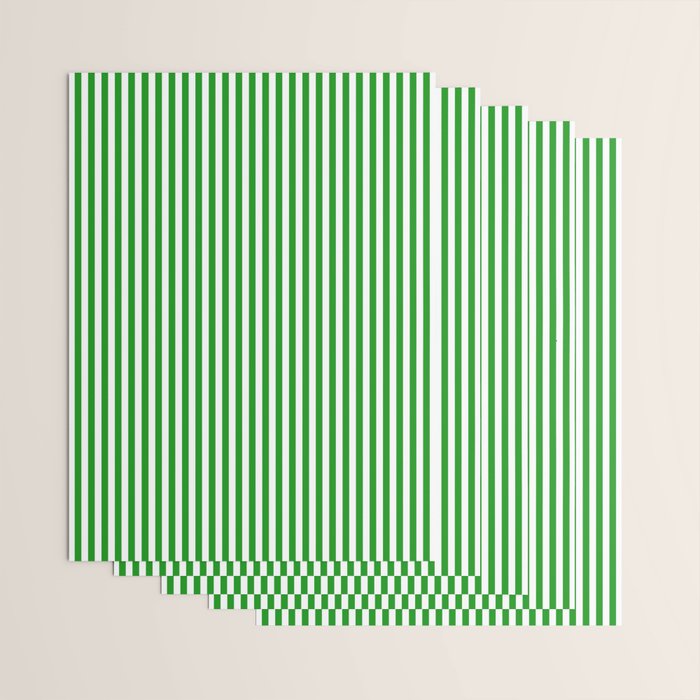 Green and White Stripes Pattern Wrapping Paper Gallery Image 3
