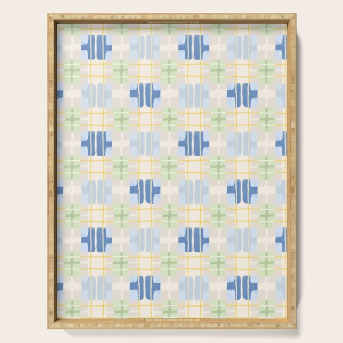Geo handmade squares Serving Tray Gallery Image 1