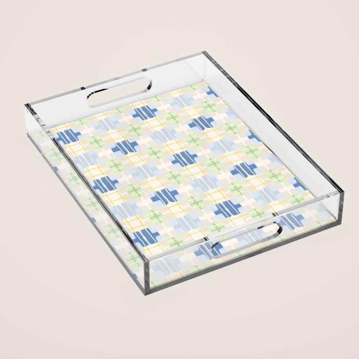 Geo handmade squares Acrylic Tray Gallery Image 1