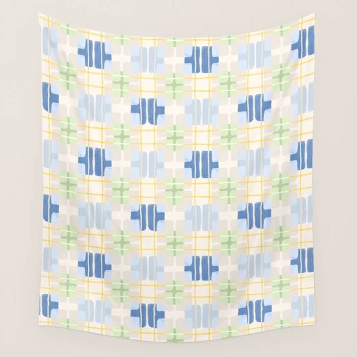 Geo handmade squares Wall Tapestry Gallery Image 4