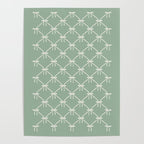 Bows & Ribbons Pattern XXVII Sage Green Poster Gallery Image 4