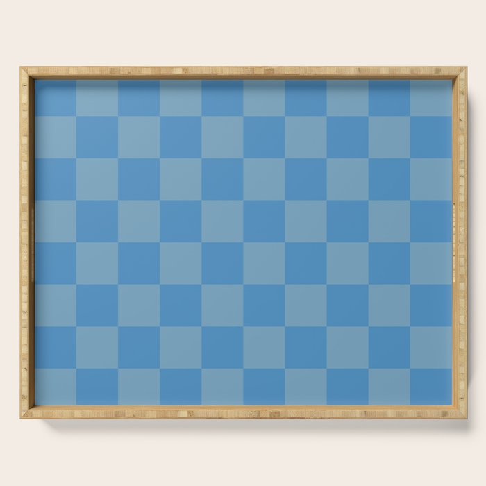 Seaside Blues Mixed Checker Serving Tray Gallery Image 1