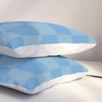 Seaside Blues Mixed Checker Pillow Sham Gallery Image 3