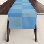 Seaside Blues Mixed Checker Table Runner Gallery Image 1