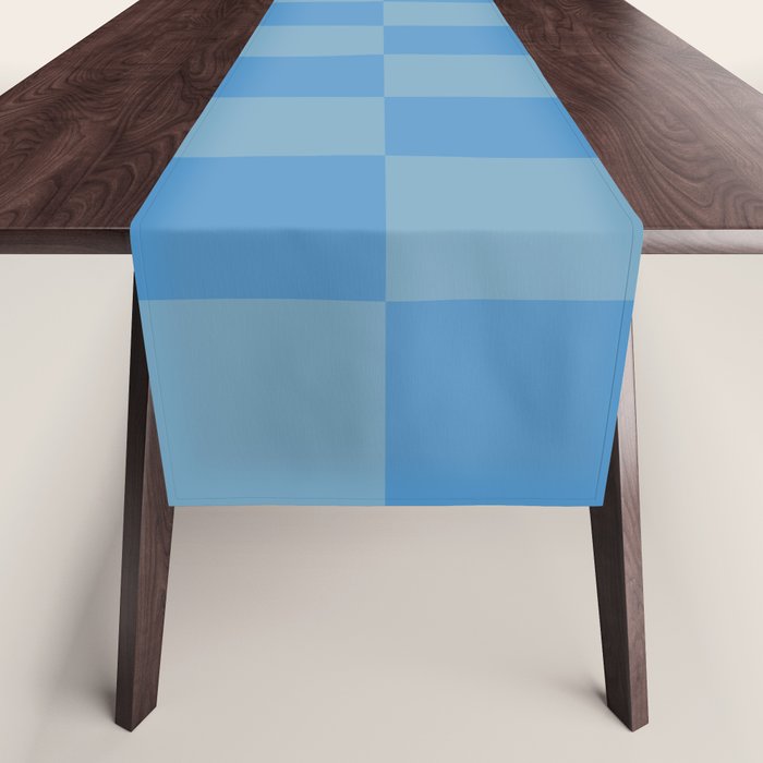 Seaside Blues Mixed Checker Table Runner Gallery Image 1