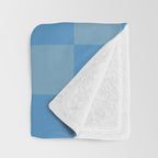 Seaside Blues Mixed Checker Throw Blanket Gallery Image 3