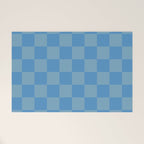Seaside Blues Mixed Checker Welcome Mat Gallery Image 1