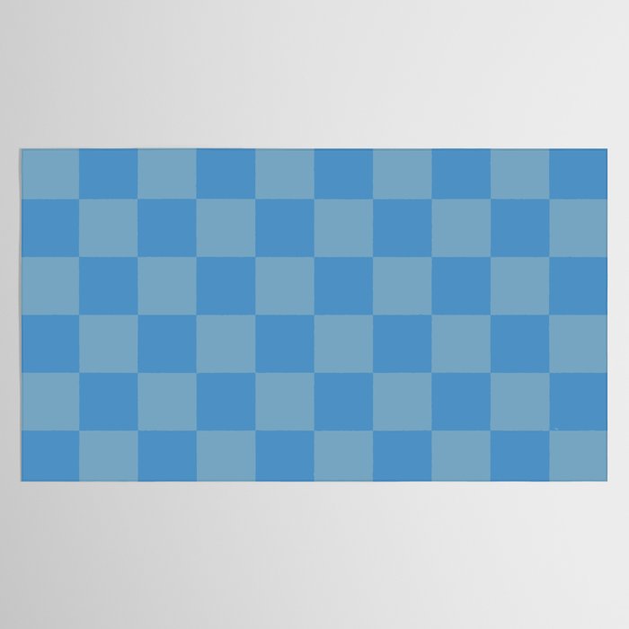 Seaside Blues Mixed Checker Tablecloth Gallery Image 2