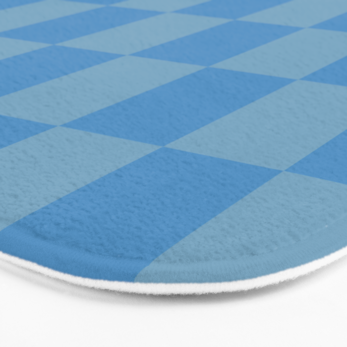 Seaside Blues Mixed Checker Bath Mat Gallery Image 3