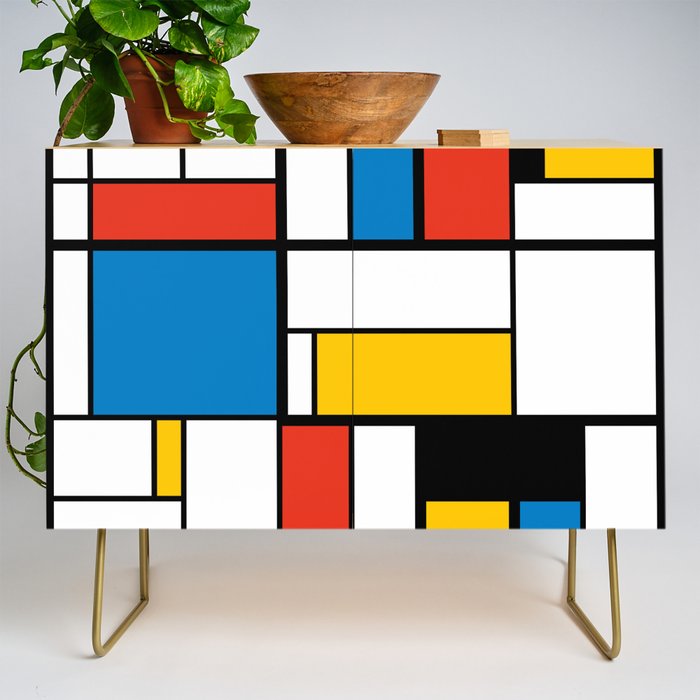 Mondrian De Stijl Modern Art Credenza Gallery Image 1
