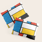 Mondrian De Stijl Modern Art Pillow Sham Gallery Image 3