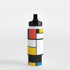 Mondrian De Stijl Modern Art Water Bottle Gallery Image 2