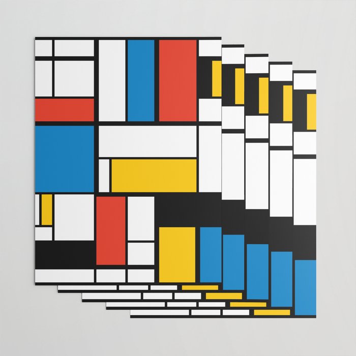 Mondrian De Stijl Modern Art Wrapping Paper Gallery Image 3