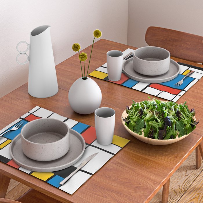 Mondrian De Stijl Modern Art Placemat Gallery Image 2