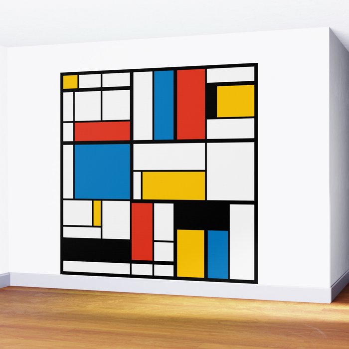 Mondrian De Stijl Modern Art Wall Mural Gallery Image 2
