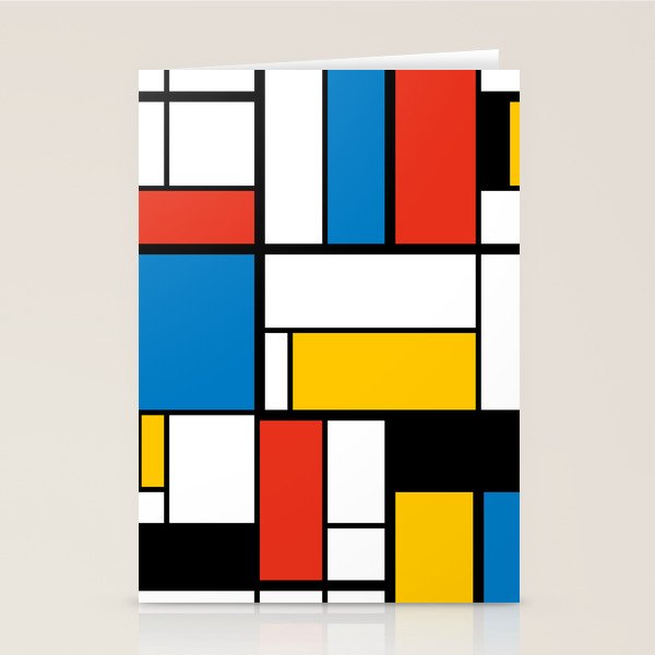 Mondrian De Stijl Modern Art Stationery Card Gallery Image 2
