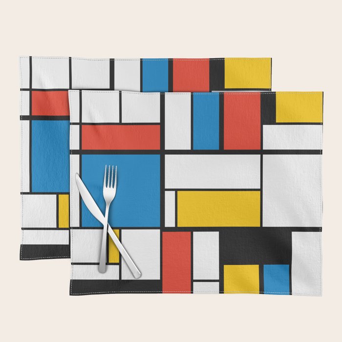 Mondrian De Stijl Modern Art Placemat Gallery Image 1