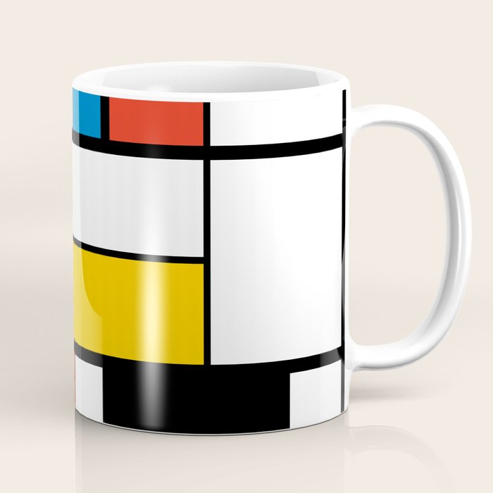 Mondrian De Stijl Modern Art Coffee Mug Gallery Image 1