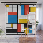 Mondrian De Stijl Modern Art Wall Mural Gallery Image 1