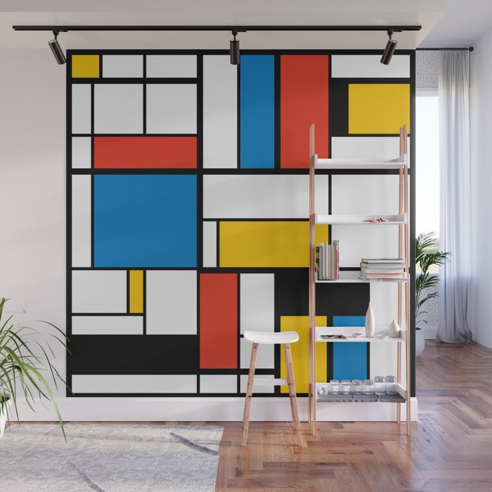 Mondrian De Stijl Modern Art Wall Mural Gallery Image 1