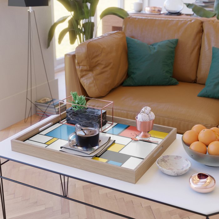 Mondrian De Stijl Modern Art Serving Tray Gallery Image 2