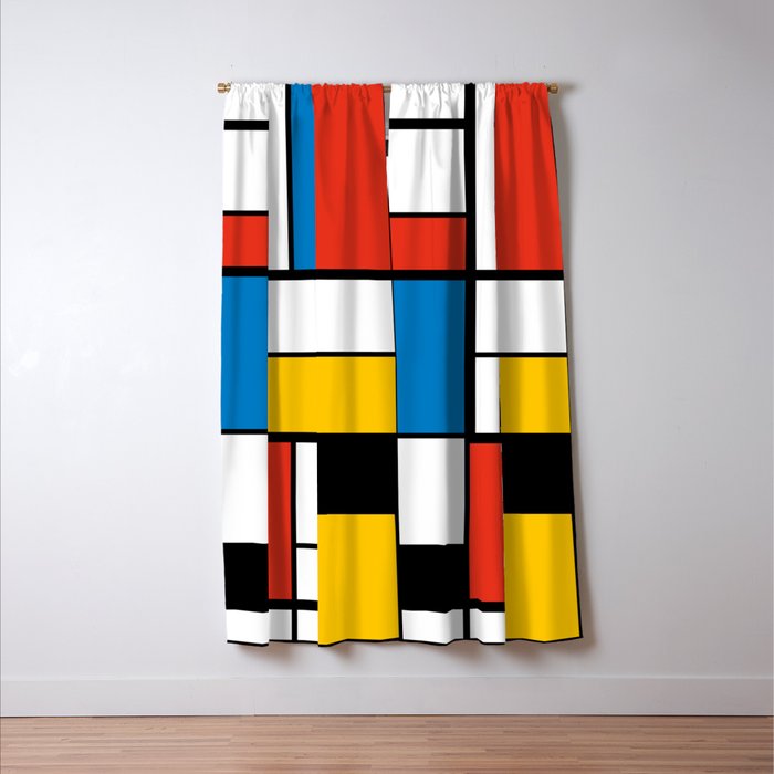 Mondrian De Stijl Modern Art Window Curtain Gallery Image 3