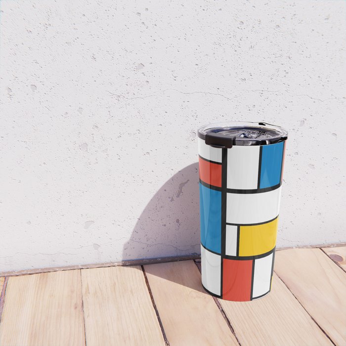 Mondrian De Stijl Modern Art Travel Mug Gallery Image 4