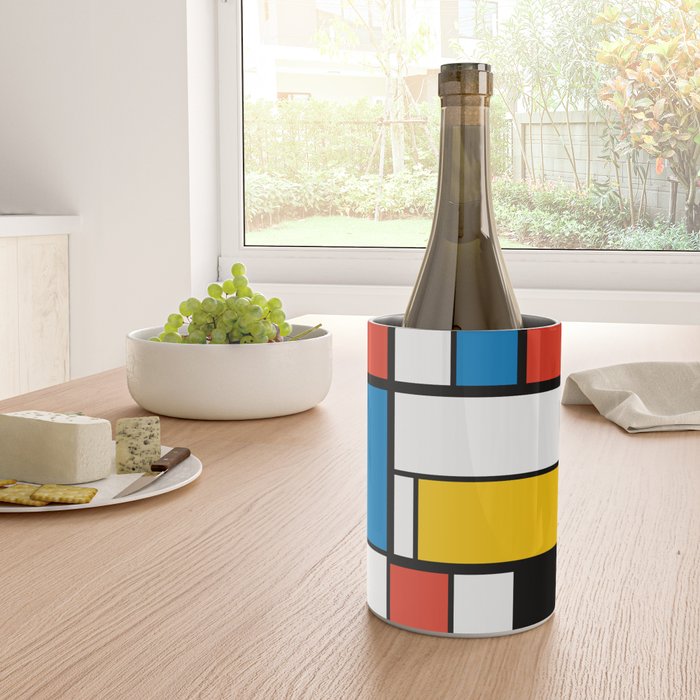 Mondrian De Stijl Modern Art Wine Chiller Gallery Image 4