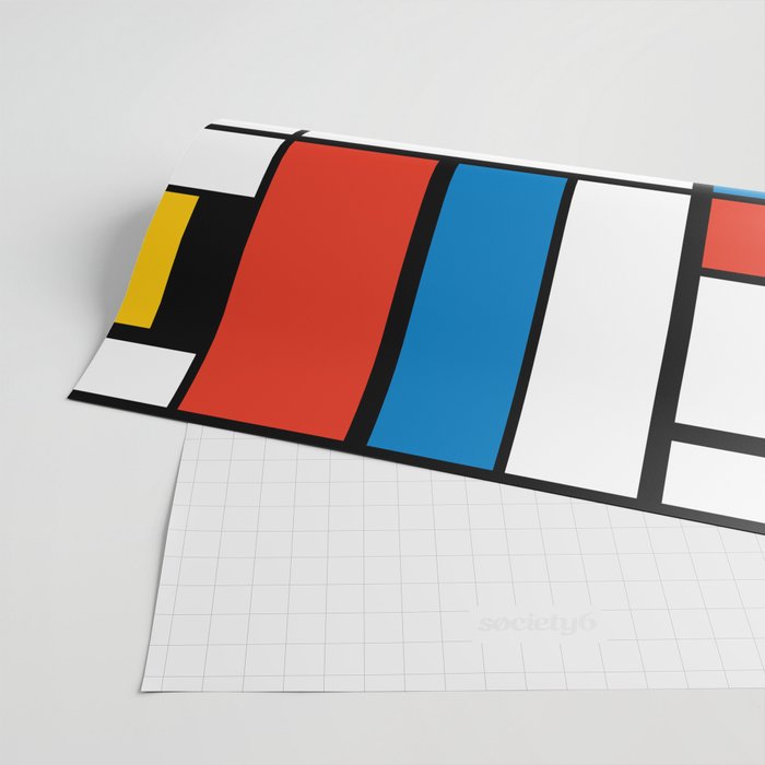 Mondrian De Stijl Modern Art Wrapping Paper Gallery Image 2